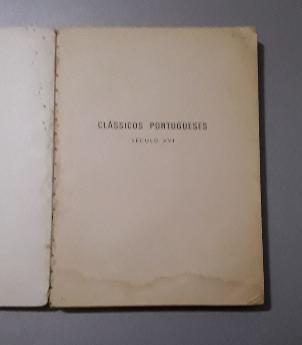 Clássicos Portugueses - Século XVI - Mário Fiúza, 1 Volume