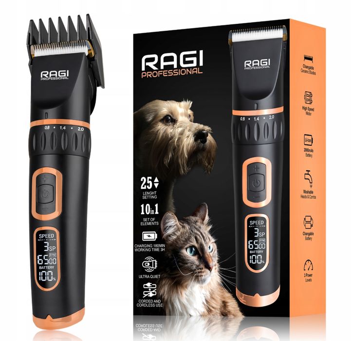 Maszynka do Strzyżenia Psów Psa Kota Profesjonalna Cicha Bezprzewodowa