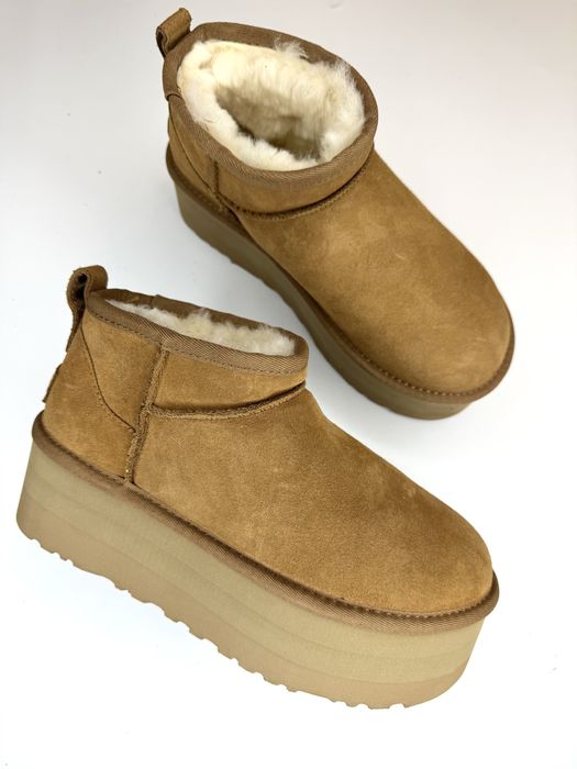 УГГИ из натуральной овчины и замши - 36 размер
