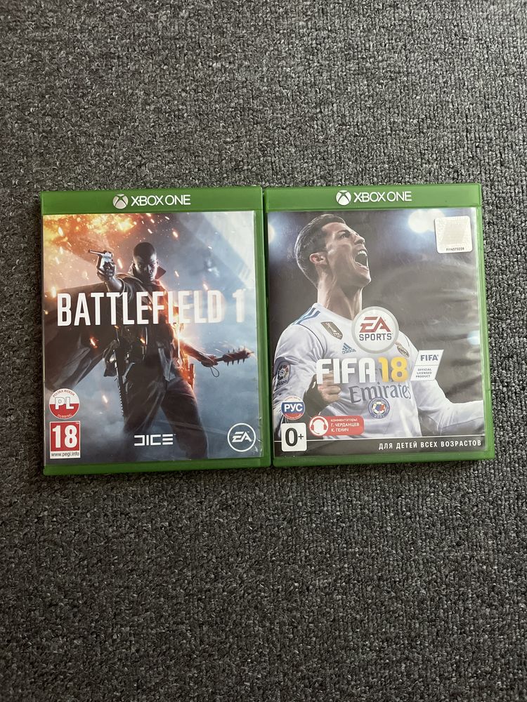 Продам диски до xbox one fifa 18 та battlefield 1