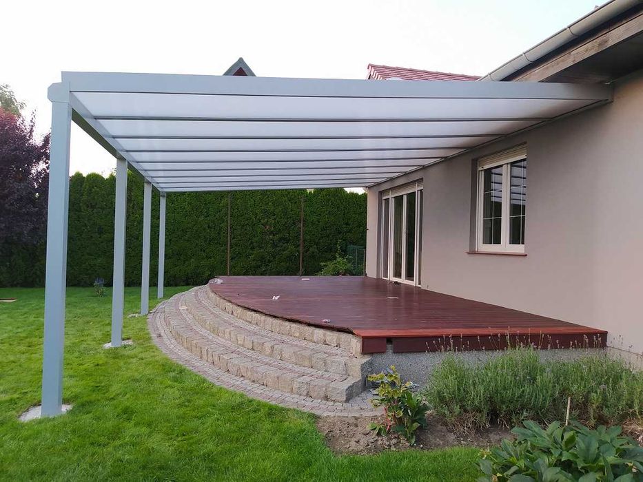 Zadaszenie tarasu aluminiowe, pergola, altana, poliwęglan, szkło