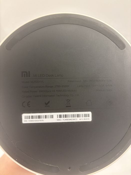 Lampka biurkowa Xiaomi Mi LED Desk Lamp biała
