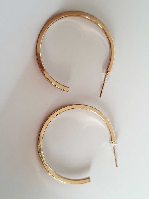 Piękne Kolczyki Stal Chirurgiczna Złote 3cm