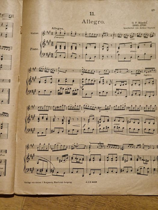 Zapis nutowy skrzypce Arthur Seybold Lipsk