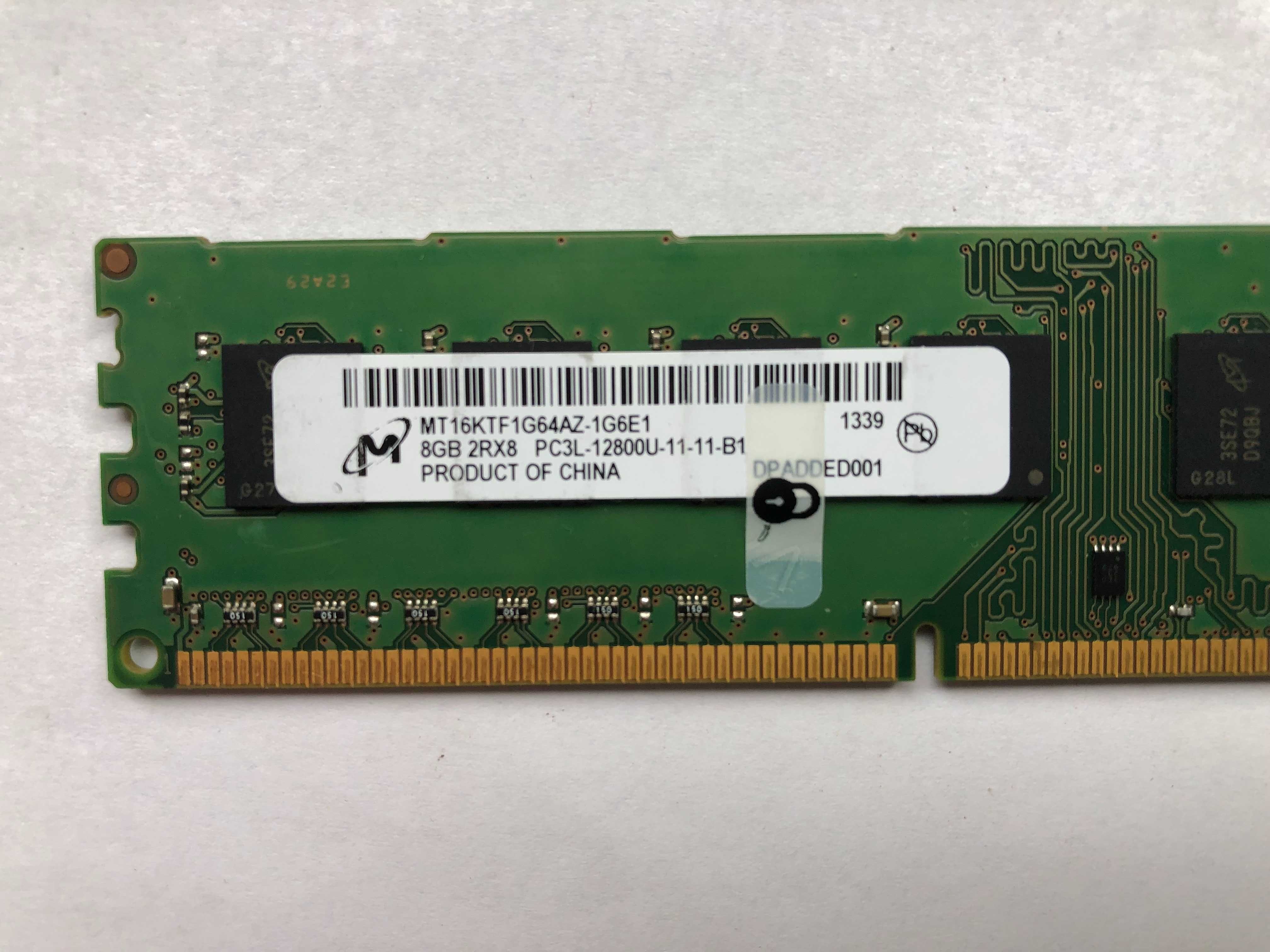 Pamięć Ram 8GB DDR3   PC 12800 , PC3L-12800U , ( 1600 MHz )