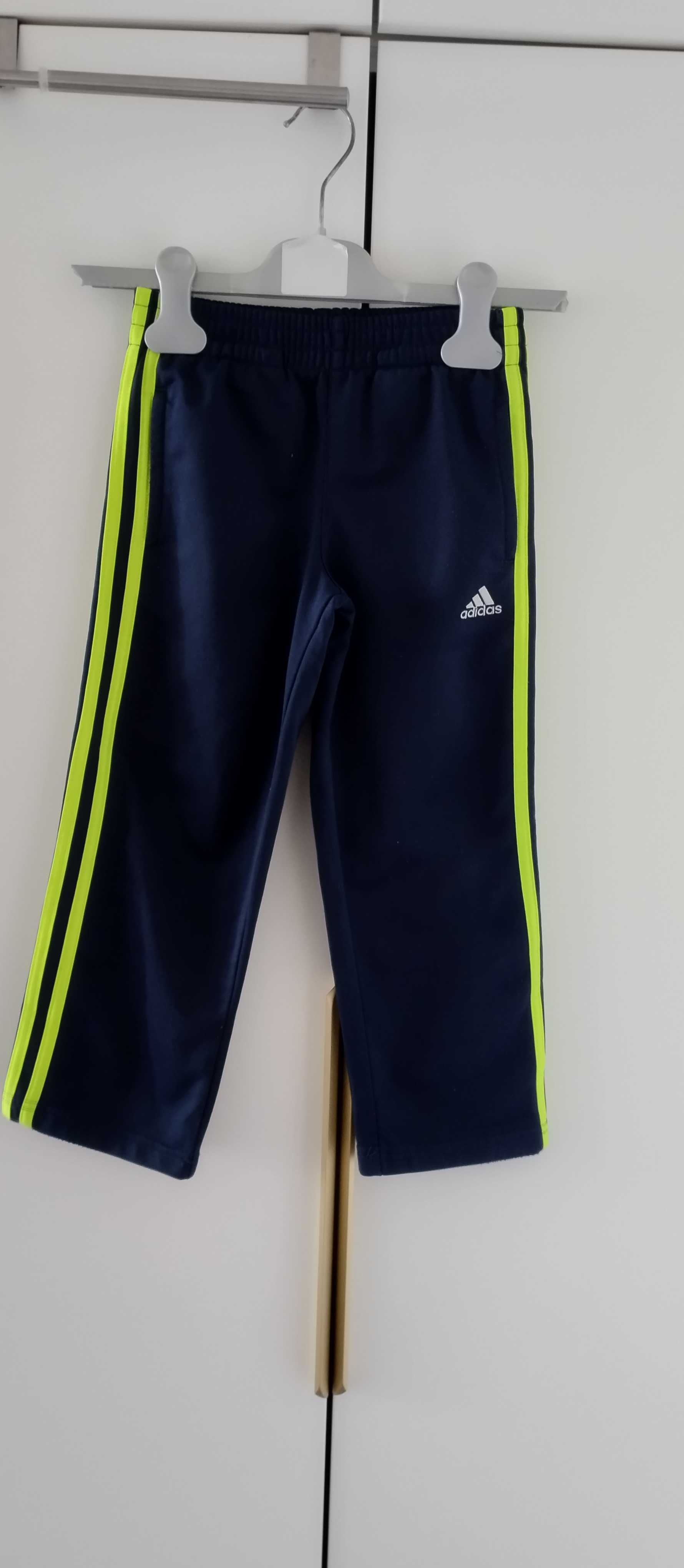 Dresy spodnie sportowe hdla chłopca granatowe 110 Adidas
