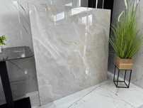 Płytka gresowa polerowana ONYX kremowy 120x120 – luksusowy POŁYSK!