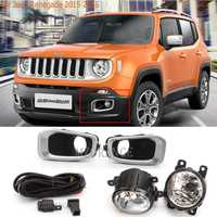 Противотуманные фары рамка накладка  JEEP RENEGADE 15-18. Джип Ренегат