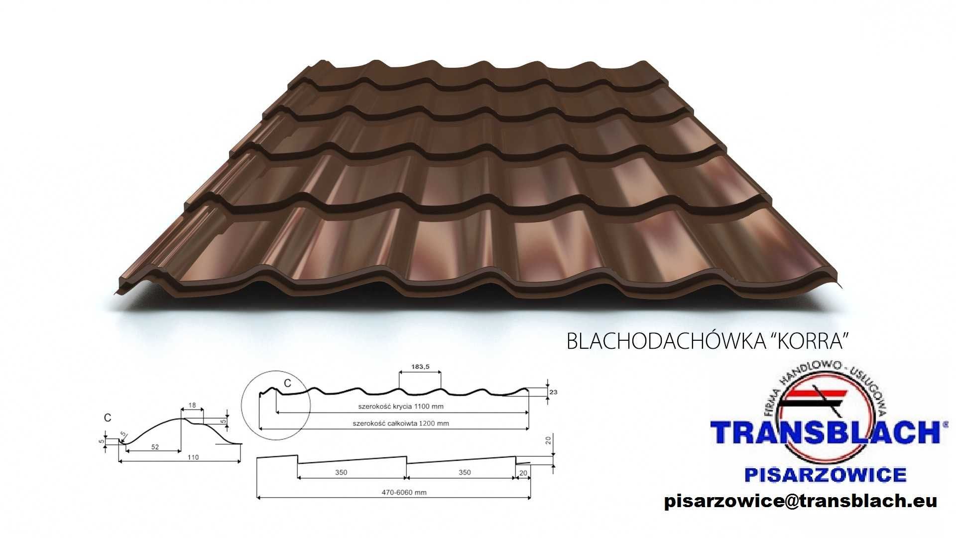 Blachodachówka KORRA oraz KIARRA prosto od producenta, 1 gatunek