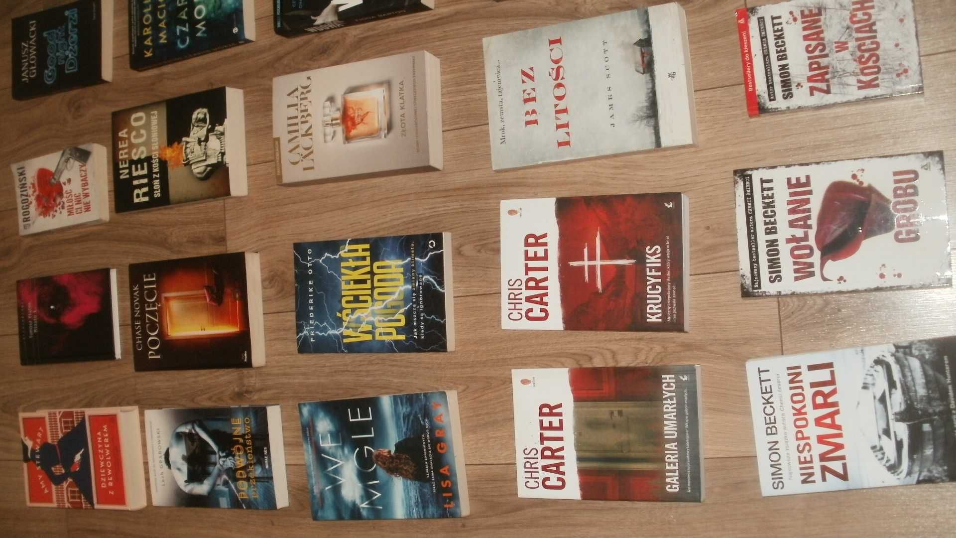Carter, Mróz, Beckett i inni -zestaw różnych książek