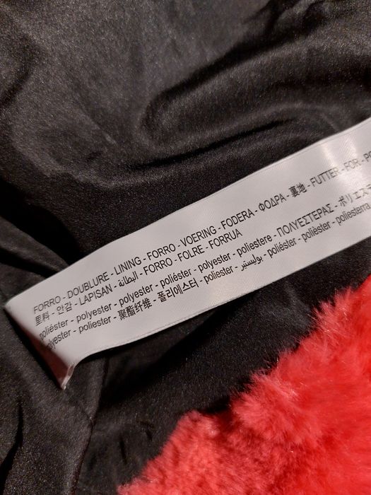 BERSKA eko futerko z kapturem S M 36 38 neon pink cyberpunk goth NOWE