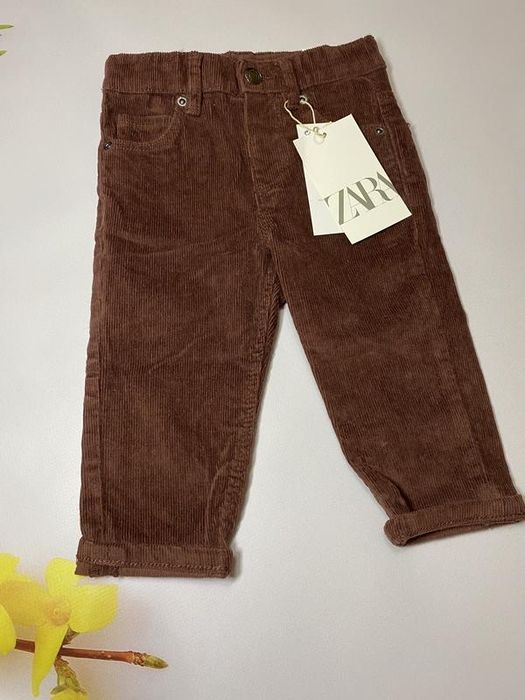 Коричневі Вельветові шоколадні штани дитячі  zara