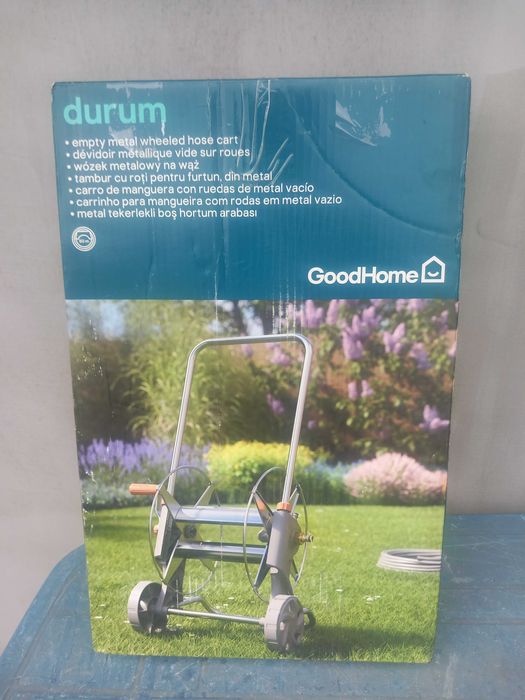 Wózek z bębnem na wąż ogrodowy Goodhome 50 m