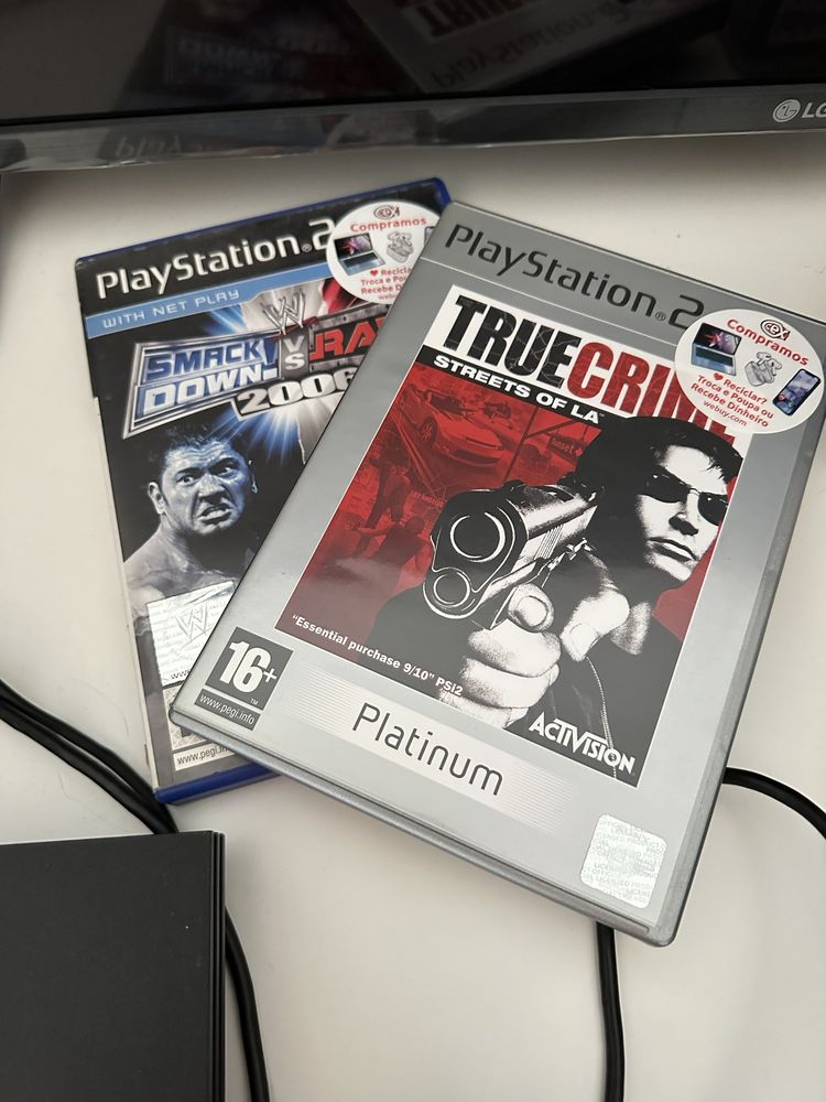 Playstation 2 + 3 jogos + hdmi