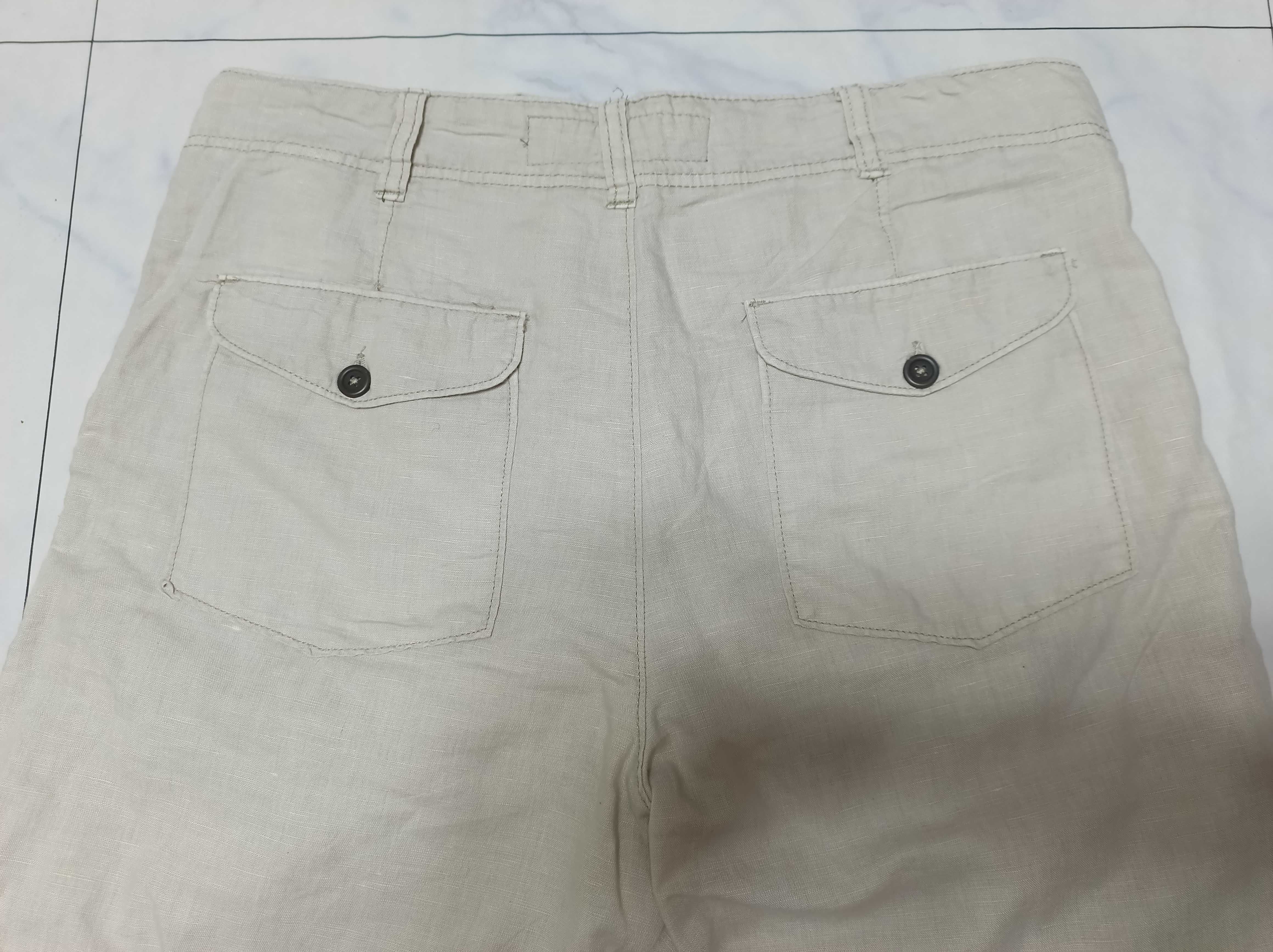 Мужские летние льняные штаны L.O.G.G. by H&M (EUR 32, укр. 50, беж)