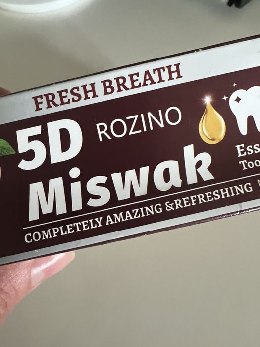 Місвак-паличка для зубів (зубна щітка), зубна паста