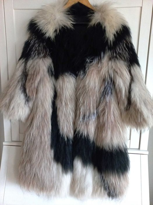 Ekstrawaganckie futro naturalne z lisa + gratis L-XXL