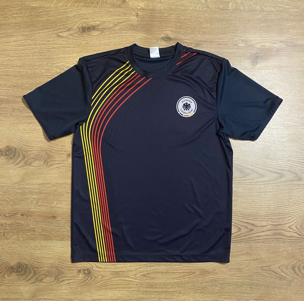 Oficjalna koszulka sportowa, czarna reprezentacji Niemiec rozmiar L