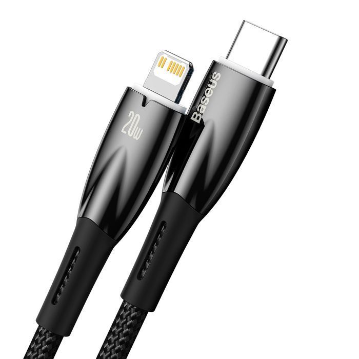 Baseus Glimmer Series kabel USB-C - Lightning 480Mb/s PD 20W 2m czarny