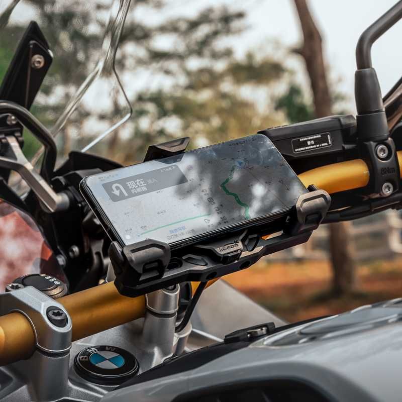 Тримач телефону для мотоцикла з зарядкою і без