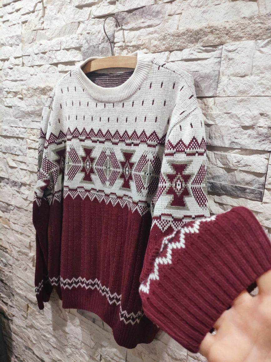 Sweter męski święta vintage rozmiar XXL