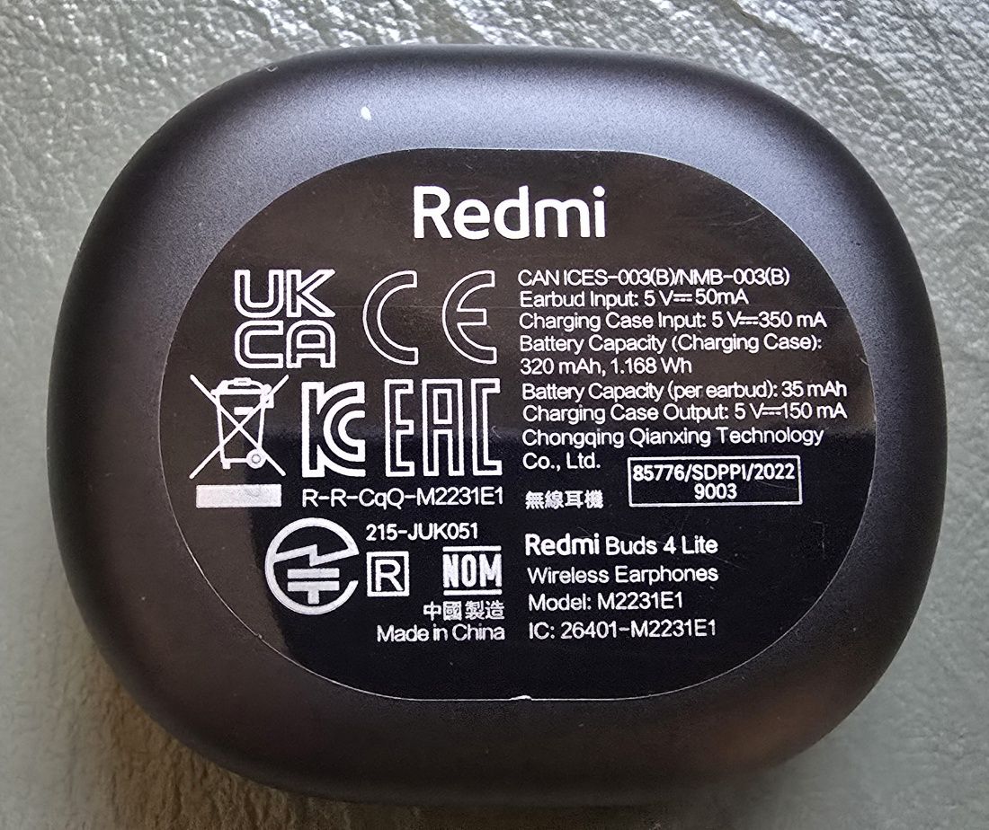 Auscultadores XIAOMI Redmi Buds 4 Lite