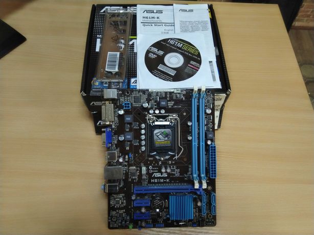 Материнская плата Asus H61M-K s1155, 2 x DDR3, Intel Core i7, i5, i3
