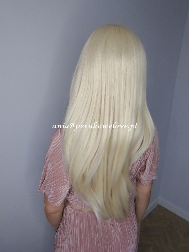 Peruka lace front blond włosy jak naturalne