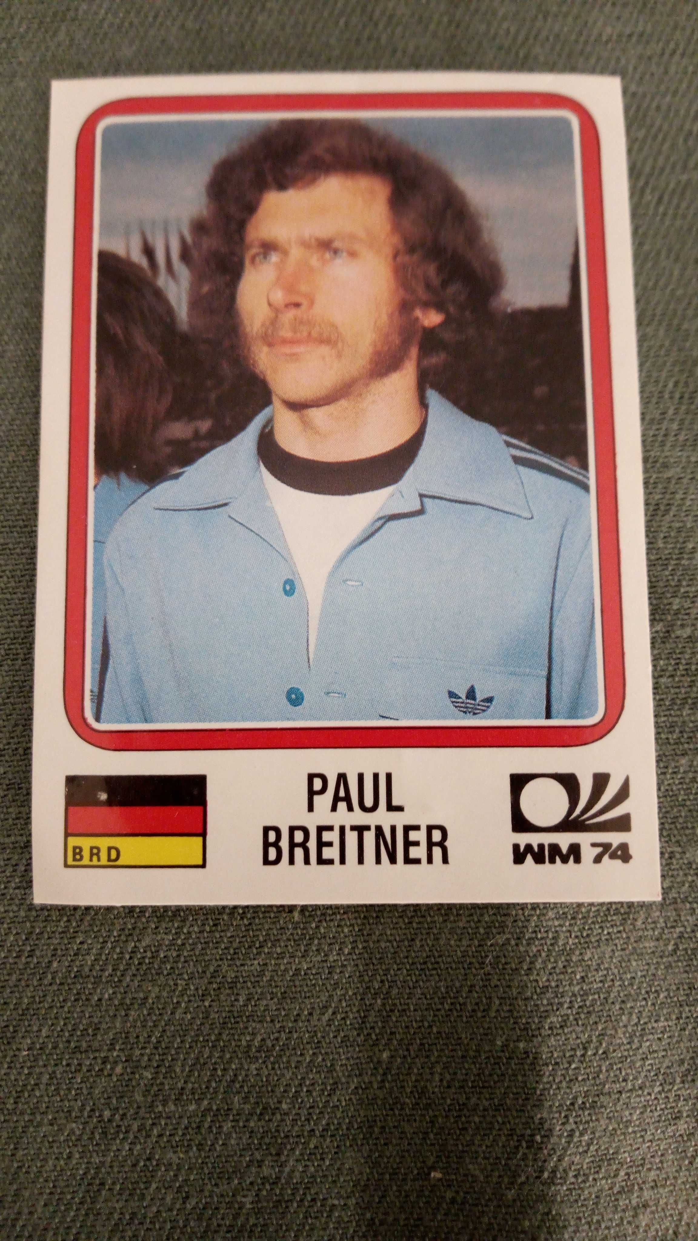 Cromo Panini World Cup Story de Paul Breitner no Mundial 74 Alemanha