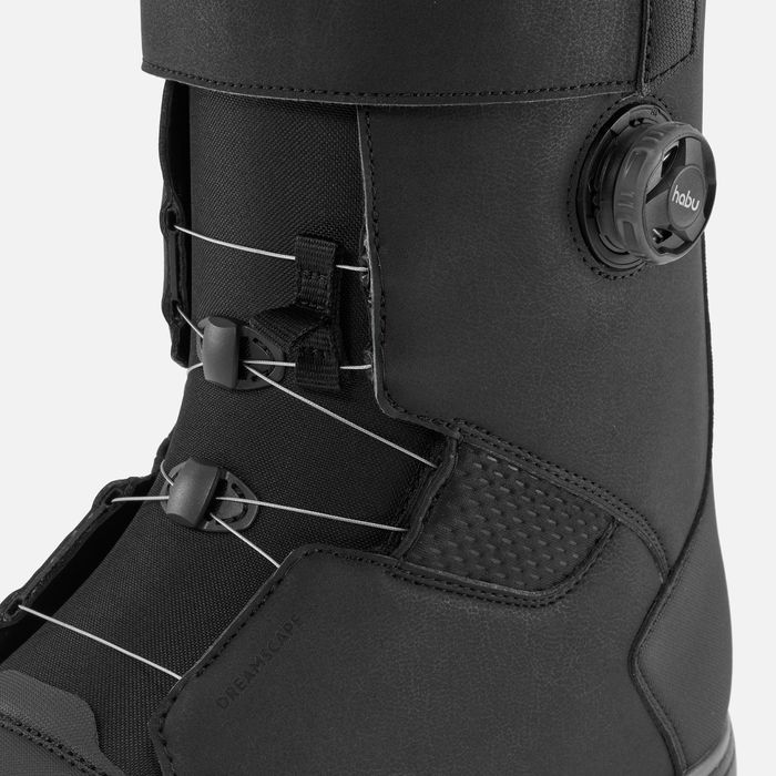 Botas de snowboard homem aperto botão rotativo, flex médio