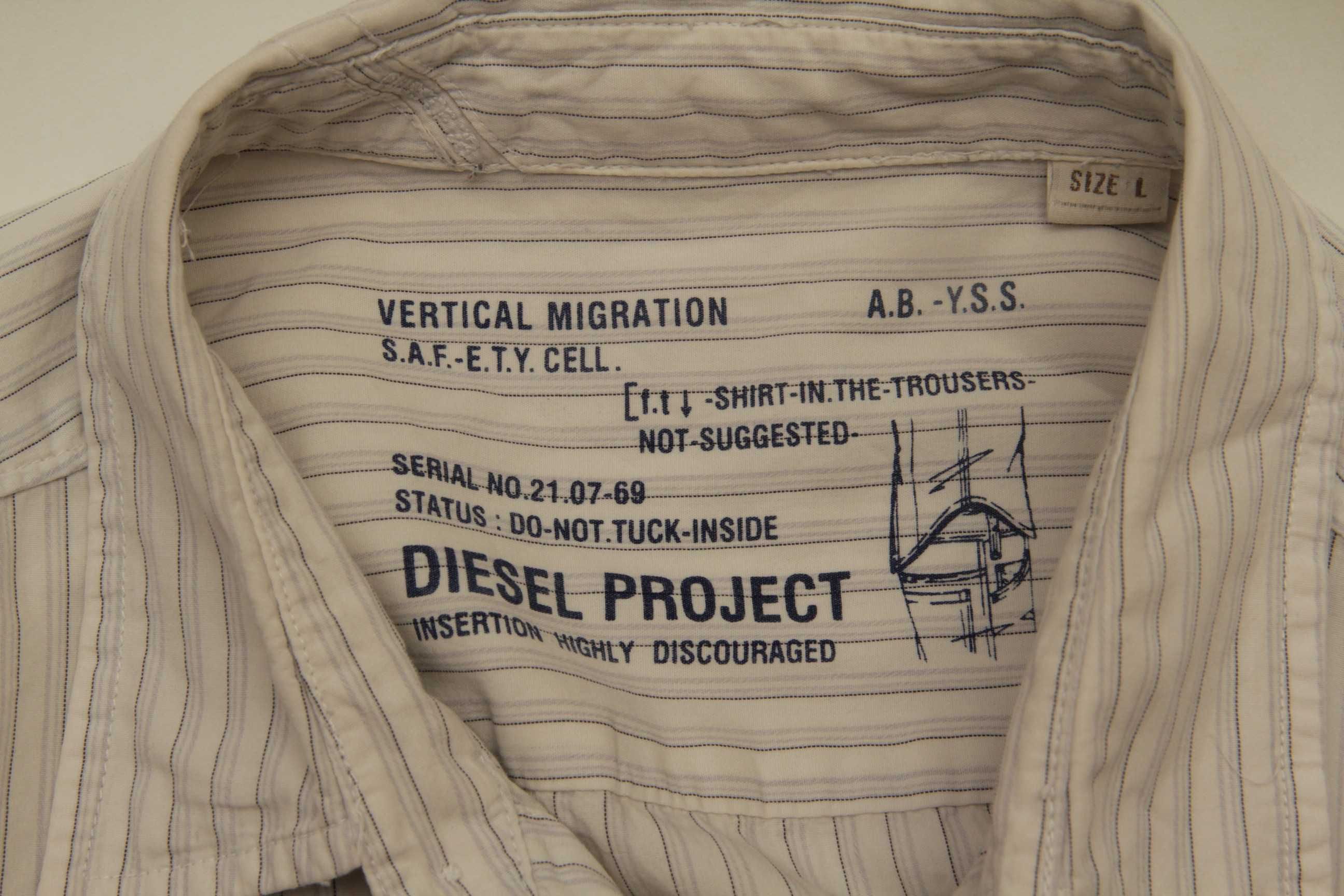 Diesel CO рр M (L бирка) рубашка из хлопка милитари крой