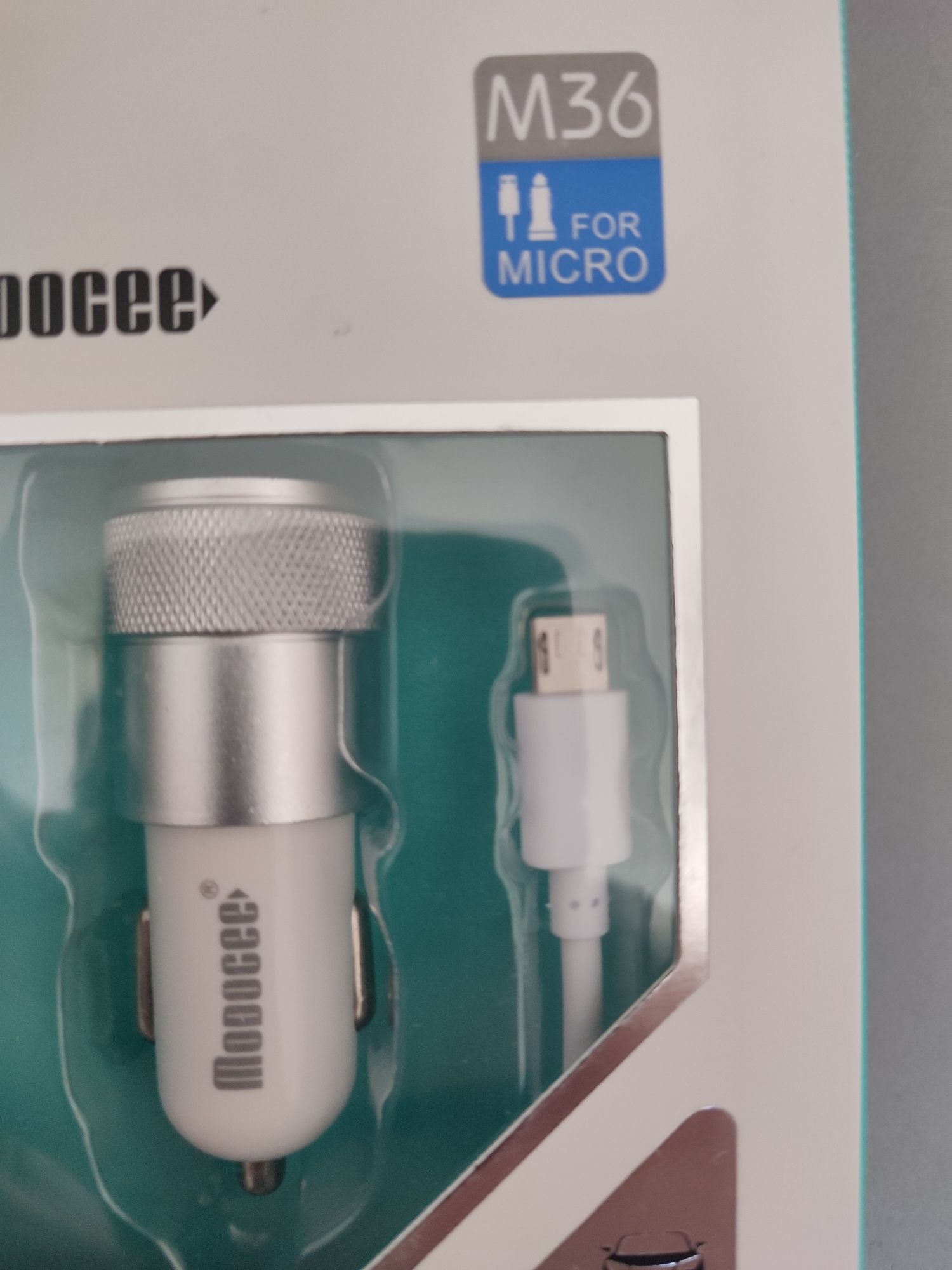 Зарядка в машину + кабель micro usb у подарунок