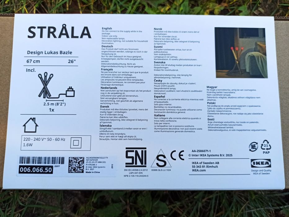 Ikea Strala lampa zapałki
