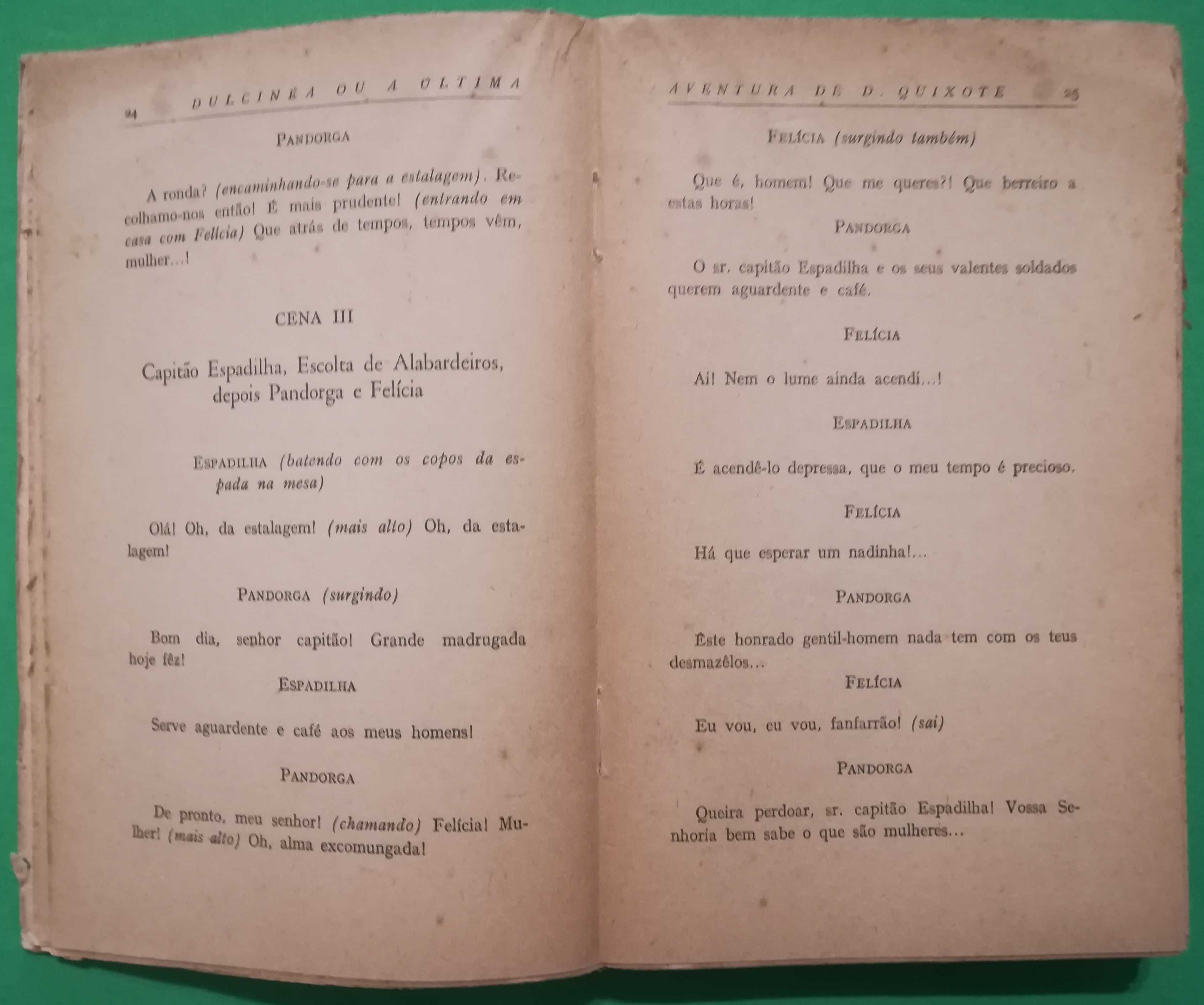 Dulcinéa ou a última aventura de Dom Quixote, 1ª edição: 1943