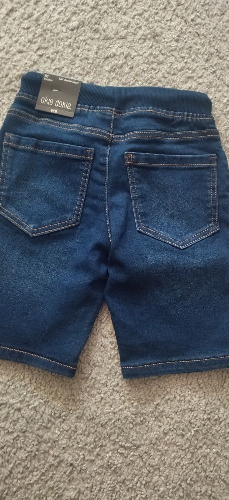 Krótkie spodenki dla chłopca.Rozm. 5T-116-122. Jeans. Okie Dokie. Nowe