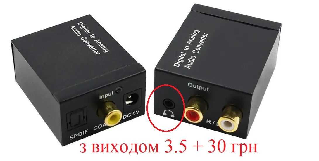 Конвертер ЦАП оптический звука spdif адаптер аудио цифровой аналоговый