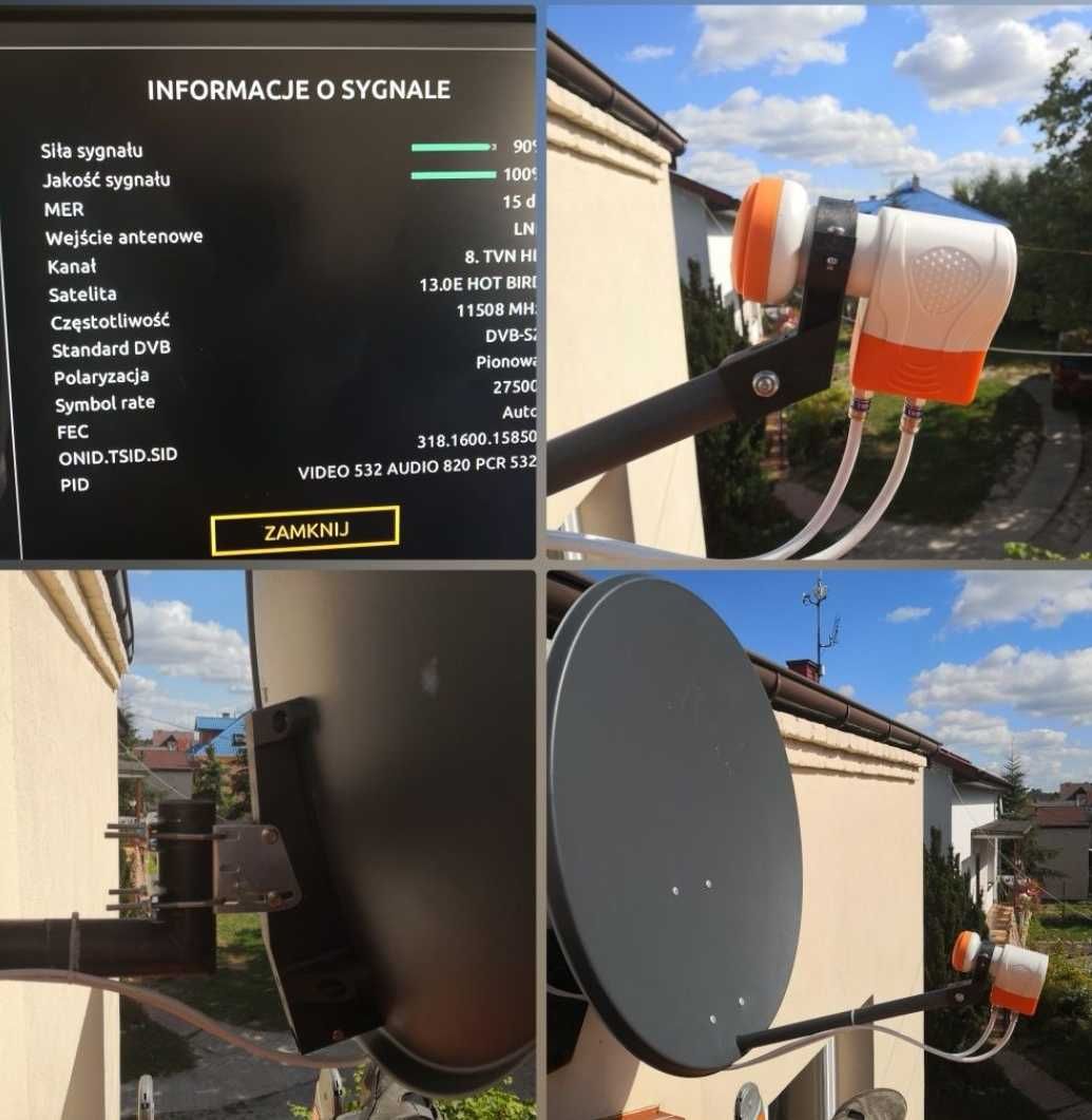 Ustawienie sygnału Cyfrowy Polsat, NC+. Montaż anten DVB-T2 i SAT