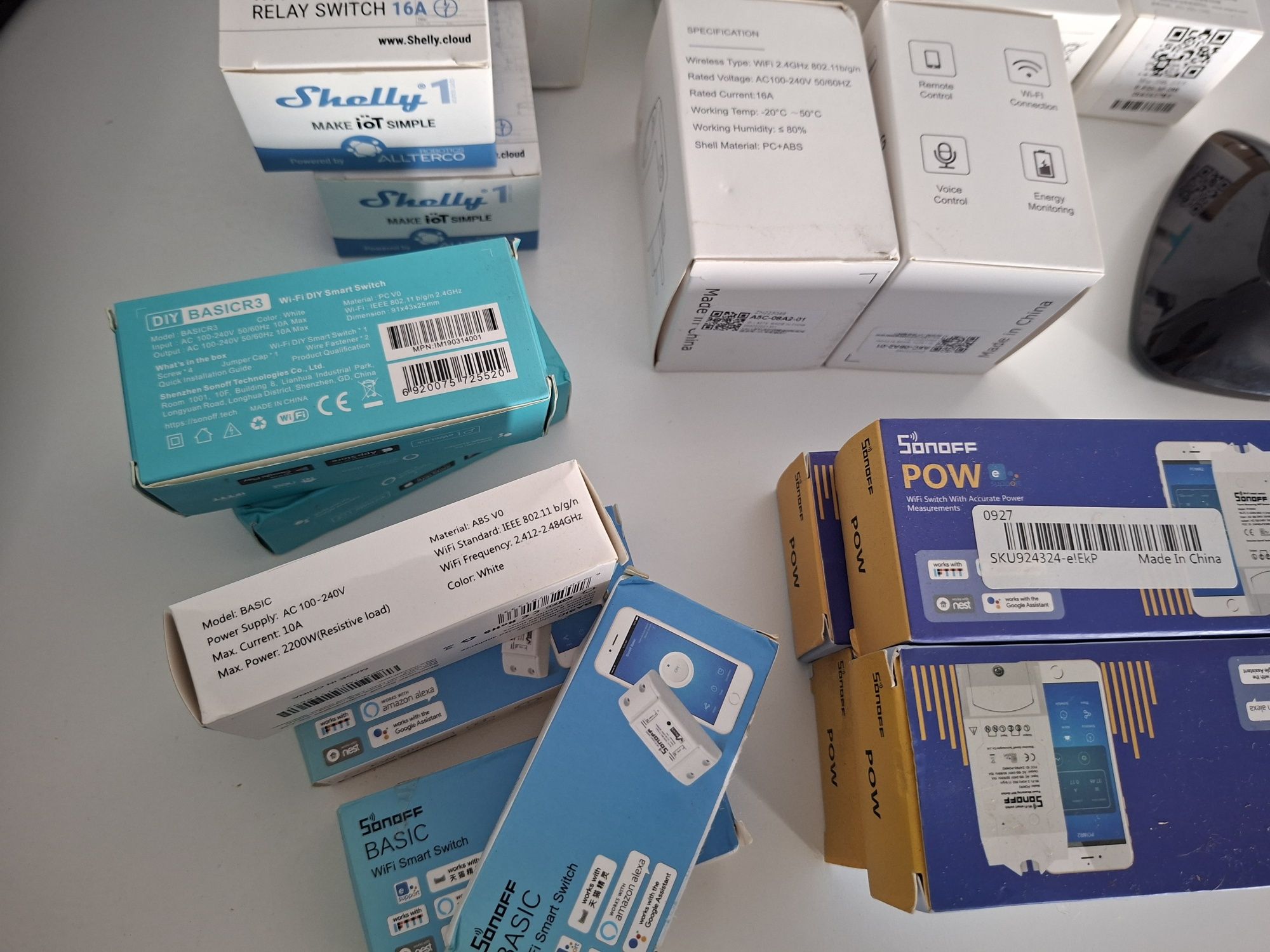 Kit domótica Shelly 2.5, Shelly 1, Sonoff, Broadlink IR, Xiaomi