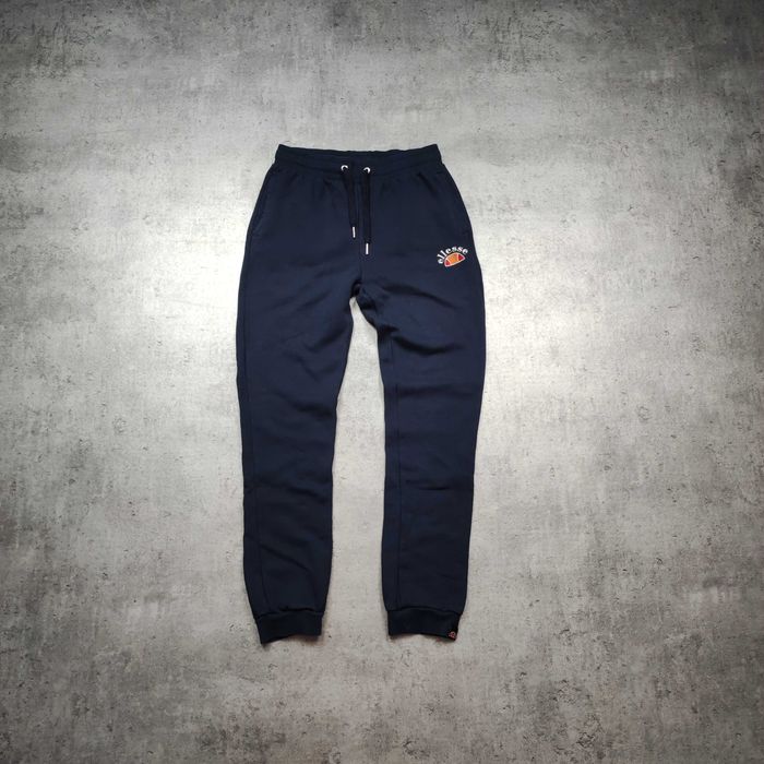 MĘSKIE Spodnie Dresy Bawełna Granatowe Joggery Spor Casual Ellesse