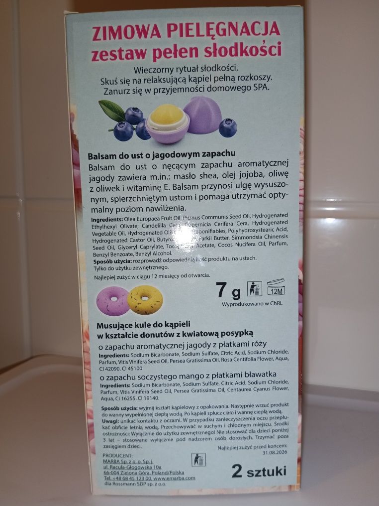 Manufaktura piękna zestaw kule do kąpieli i błyszczyk zestaw