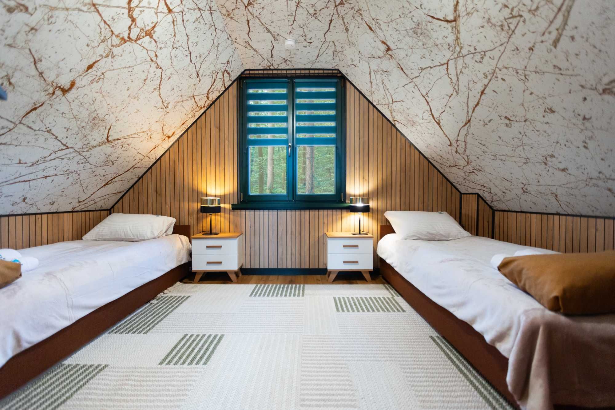 Domki nad jeziorem na Mazurach z sauna, jacuzzi