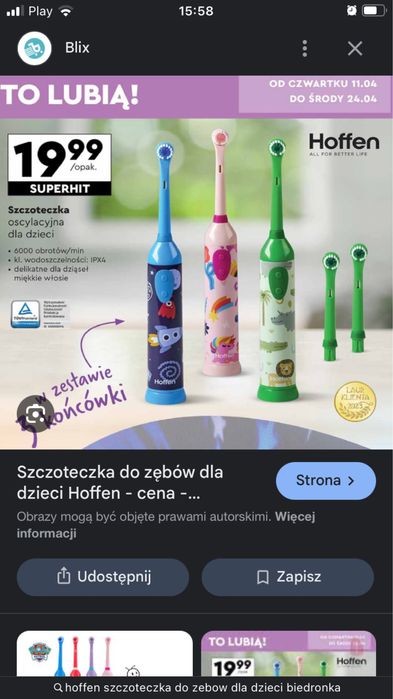 Szczoteczka do zębów dla dzieci Hoffen