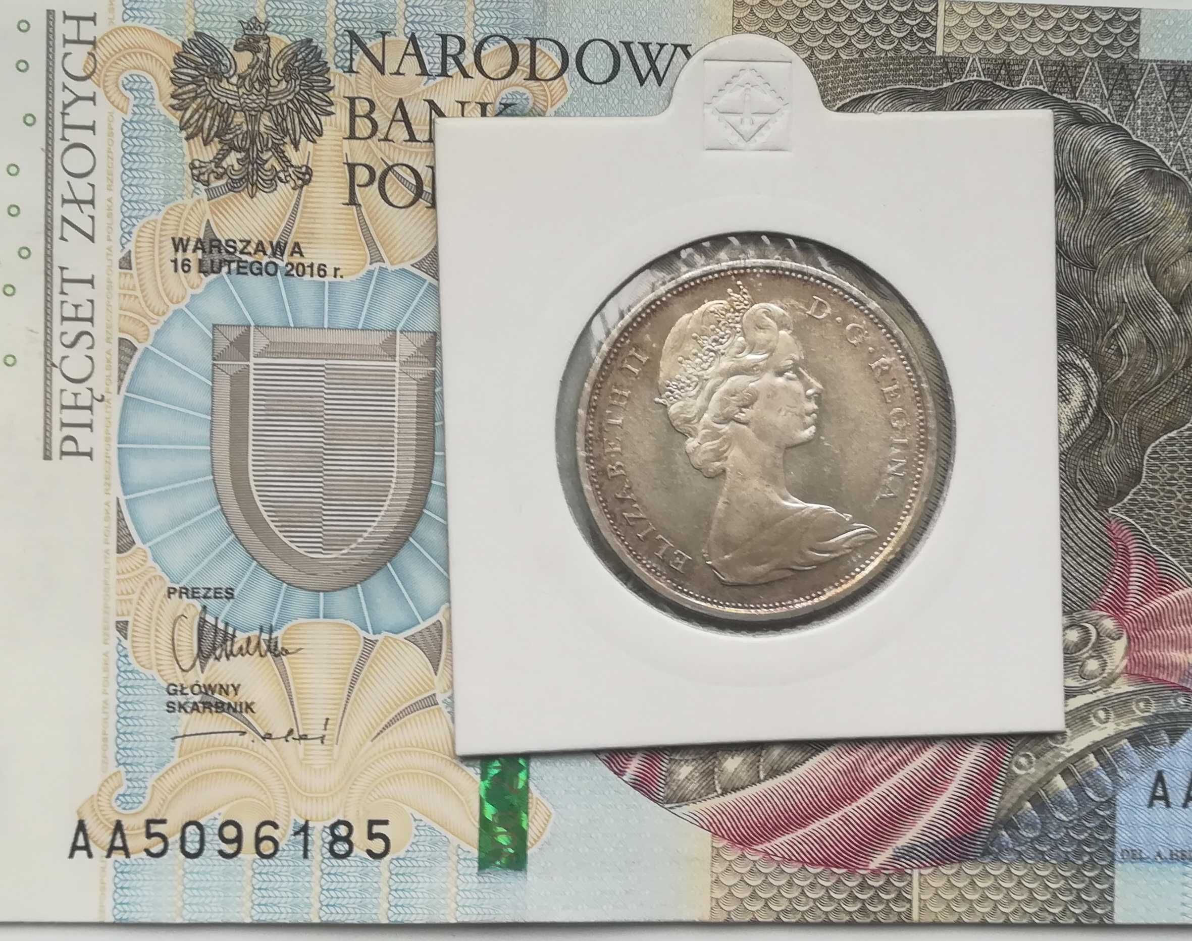 Monety srebrne 50 centów 2 sztuki Kanada Australia srebro
