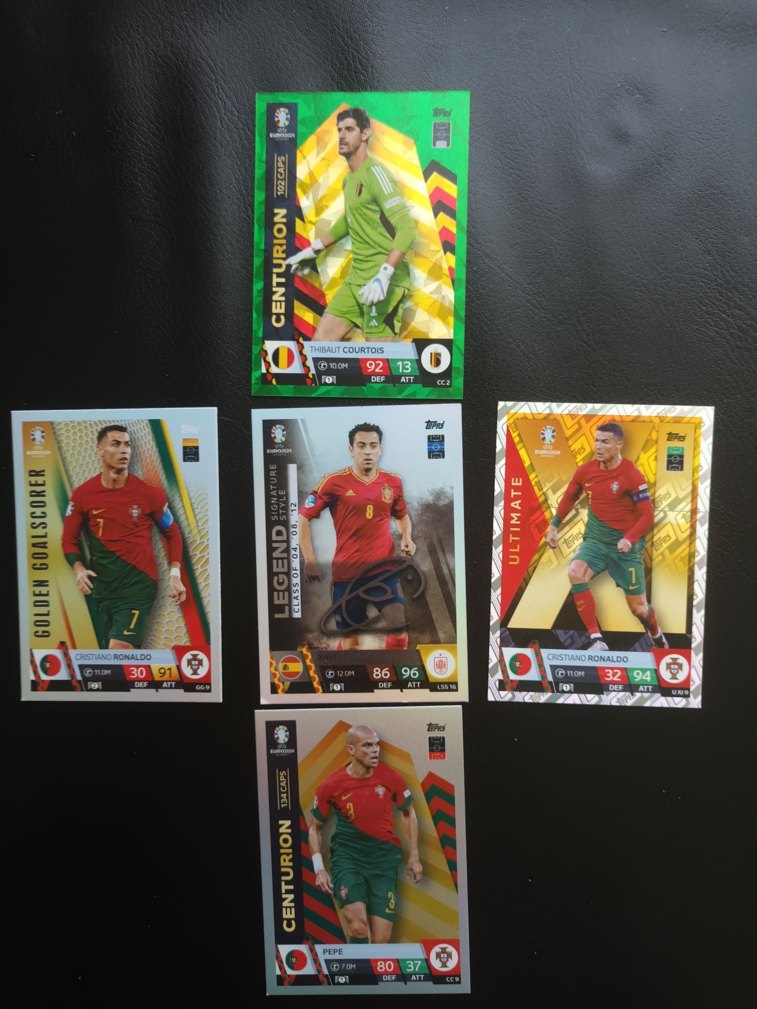 50 Cartas coleccionáveis topps euro 2024