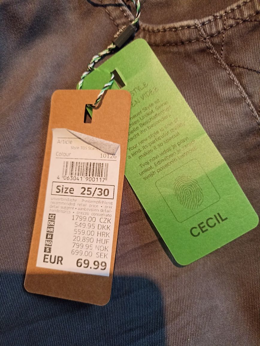 Spodnie dżinsowe szare damskie roz.S/M Cecil