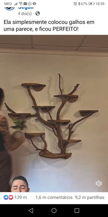 Madeira, troncos rústicos artesanato decoração