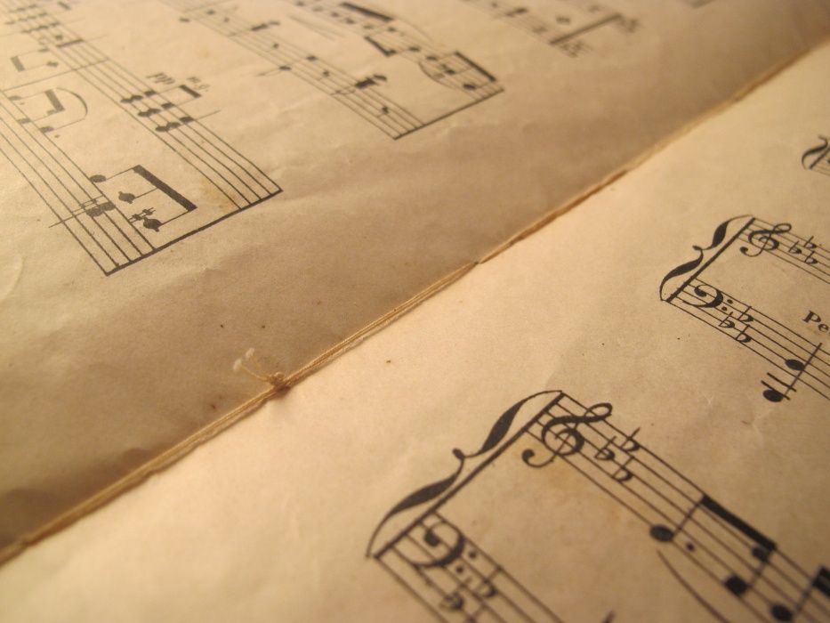 Partitura Musical Romance Piano Antiga - Chanson Russe