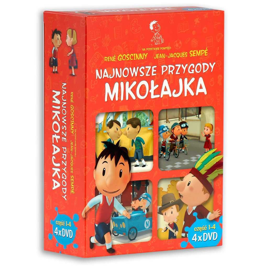 Najnowsze przygody Mikołajka Pakiet 4 x DVD NOWE folia Mikołajek