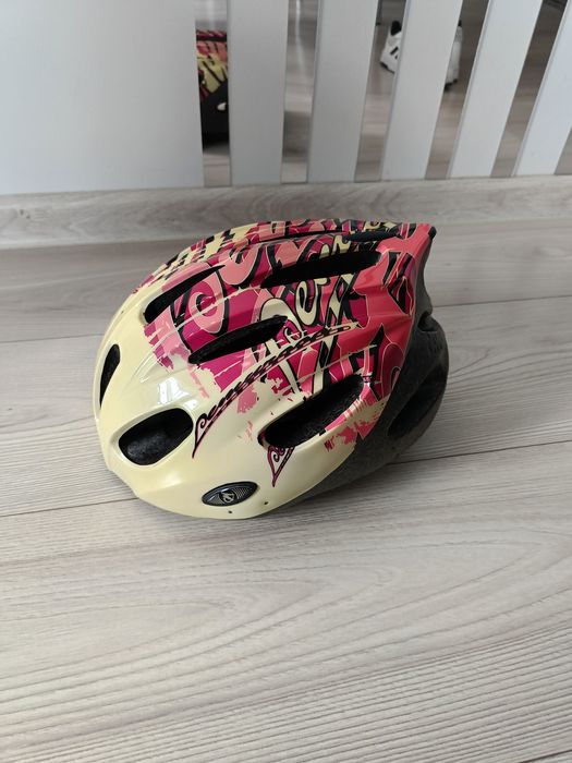 Kask rowerowy dla dziewczynki M 53-56 cm