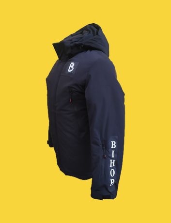 Куртка мужская Bihor спортивная зимняя тёплая стильная крутая черная